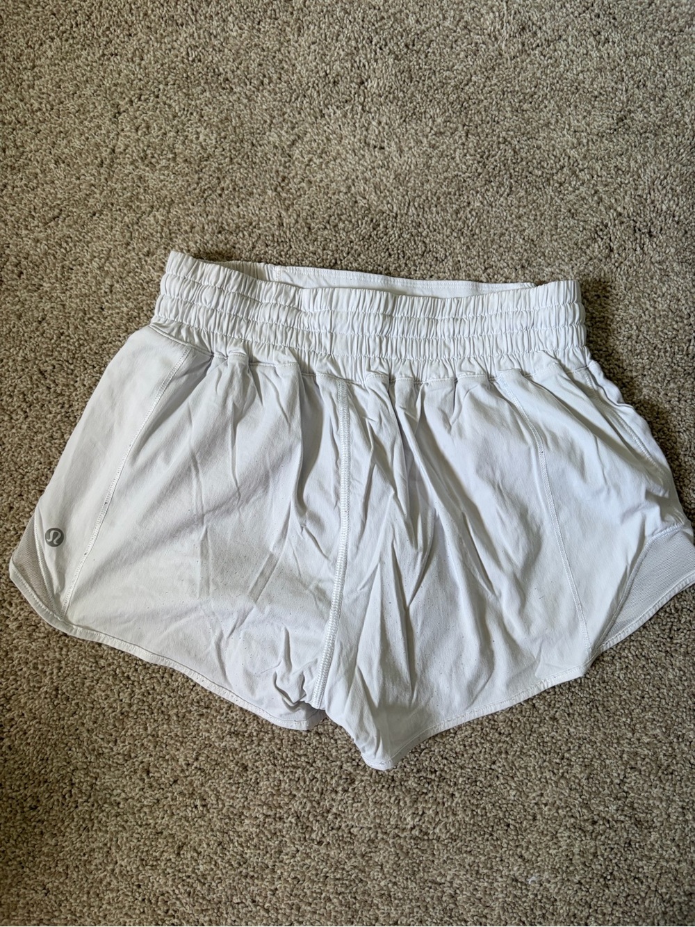 lululemon athletica White Elastic-Waist Athletic Shorts